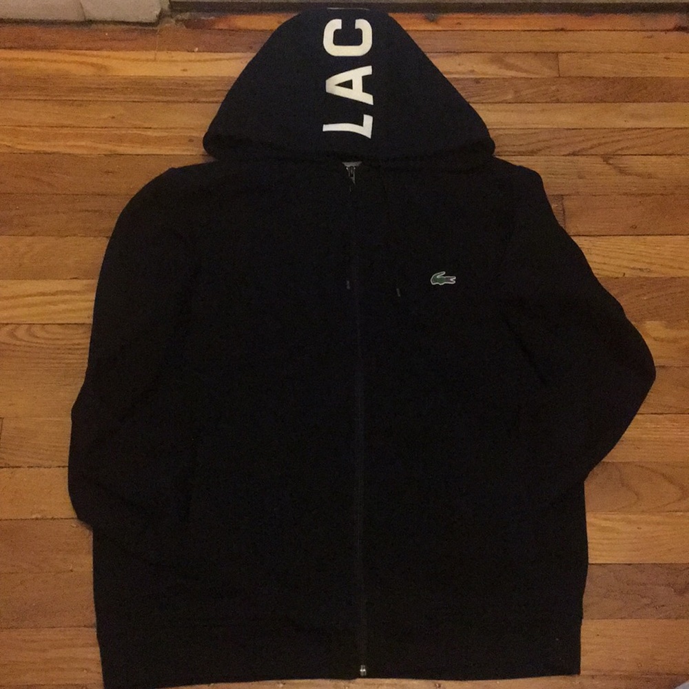 Lacoste Black Hooded Sweatshirt